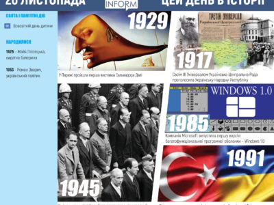 20 листопада. Цей день в історії