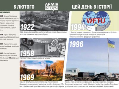 06 лютого. Цей день в історії