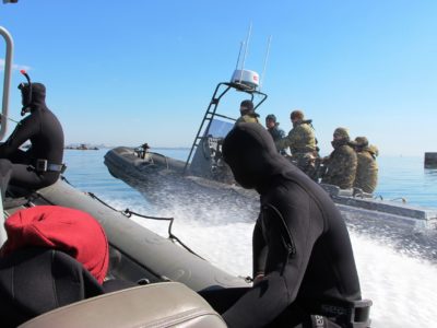 В акваторії Чорного моря флотські спецпризначенці протидіяли диверсійним силам і засобам противника  