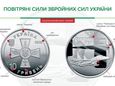 До Дня Повітряних Сил ЗСУ Національний Банк введе в обіг пам’ятну монету «Повітряні Сили Збройних Сил України»  