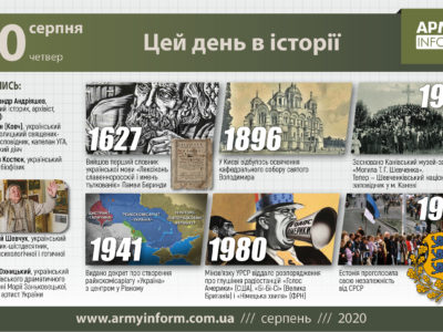 20 серпня. Цей день в історії