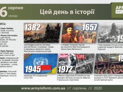 26 серпня. Цей день в історії