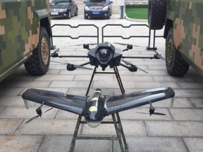 Китай продемонстрував систему залпового запуску ударних дронів  