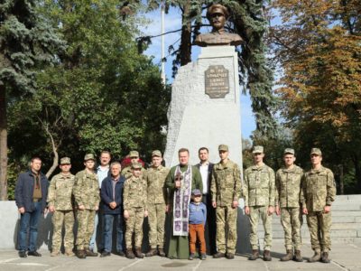 Курсанти ВІТІ взяли участь в освяченні пам’ятника українському воєначальнику Петру Болбочану