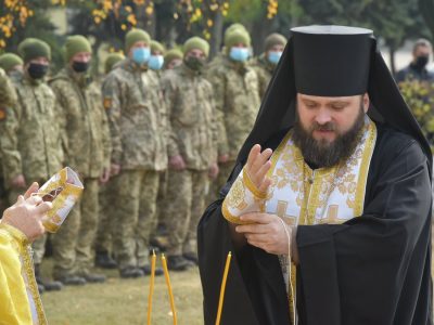 У ОМБр імені Лицарів Зимового Походу відбулось освячення та закладання перших каменів у фундамент храму  