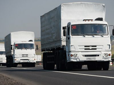 Чотирнадцять вантажівок російського «гумконвою» в’їхали на територію України