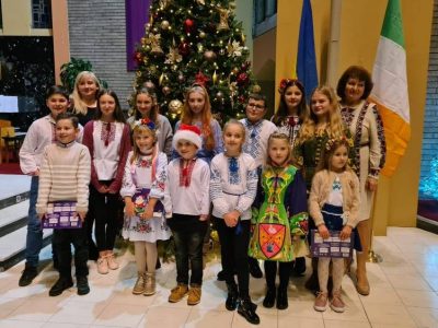 Українці Ірландії привітали дітей загиблих українських воїнів із зимовими святами