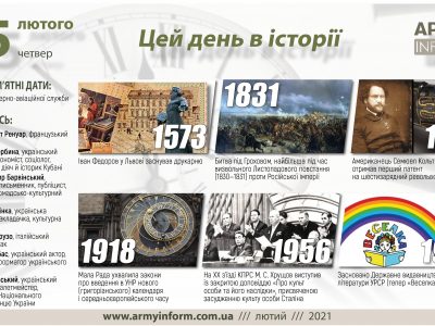 25 лютого. Цей день в історії