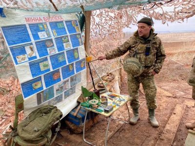 В районі ООС провели навчання з мінної безпеки  