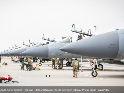 До Естонії прибули вісім американських винищувачів для участі у навчаннях  