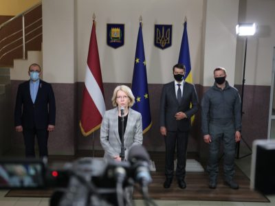 Керівники парламентів України та Латвії здійснили робочу поїздку на Донеччину в район ООС