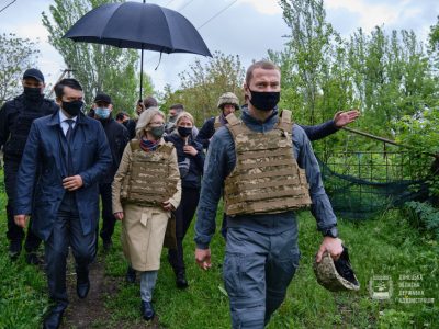 Голова Верховної Ради разом зі Спікером Саейму Латвійської Республіки відвідали прифронтове Опитне
