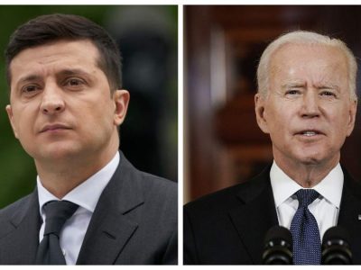 Володимир Зеленський і Джо Байден обговорили концентрацію російських військ і важкого озброєння на сході України  