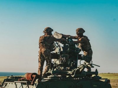 Гвардійці під Маріуполем тренувались стріляти з зенітних установок  
