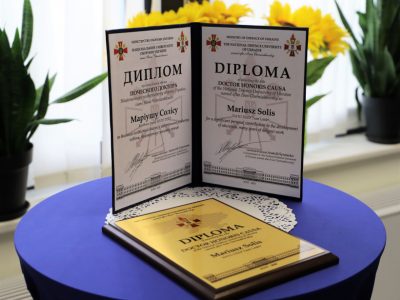 Координатора Програми НАТО Маріуша Соліса нагороджено дипломом «Почесного доктора Національного університету оборони України ім. І.Черняховського»