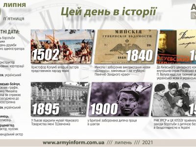 30 липня. Цей день в історії
