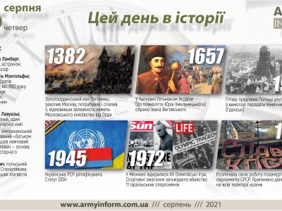 26 серпня. Цей день в історії