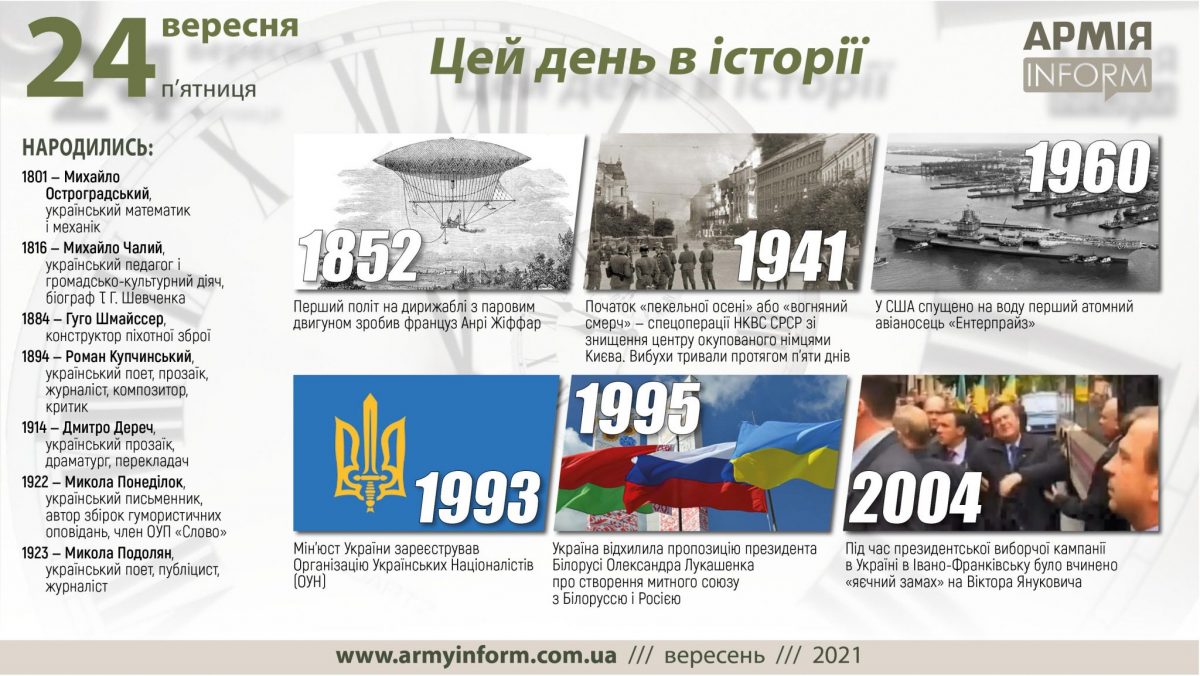24 вересня. Цей день в історії