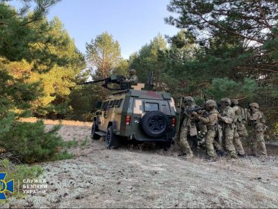 Поблизу кордону з Республікою Білорусь Служба безпеки України провела антитерористичні навчання  