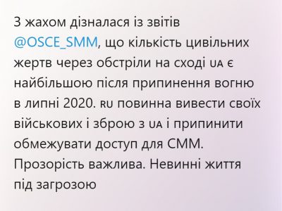 «Росія повинна вивести своїх військових і зброю з України та не обмежувати доступ для СММ ОБСЄ», – Посол Великої Британії в Україні  