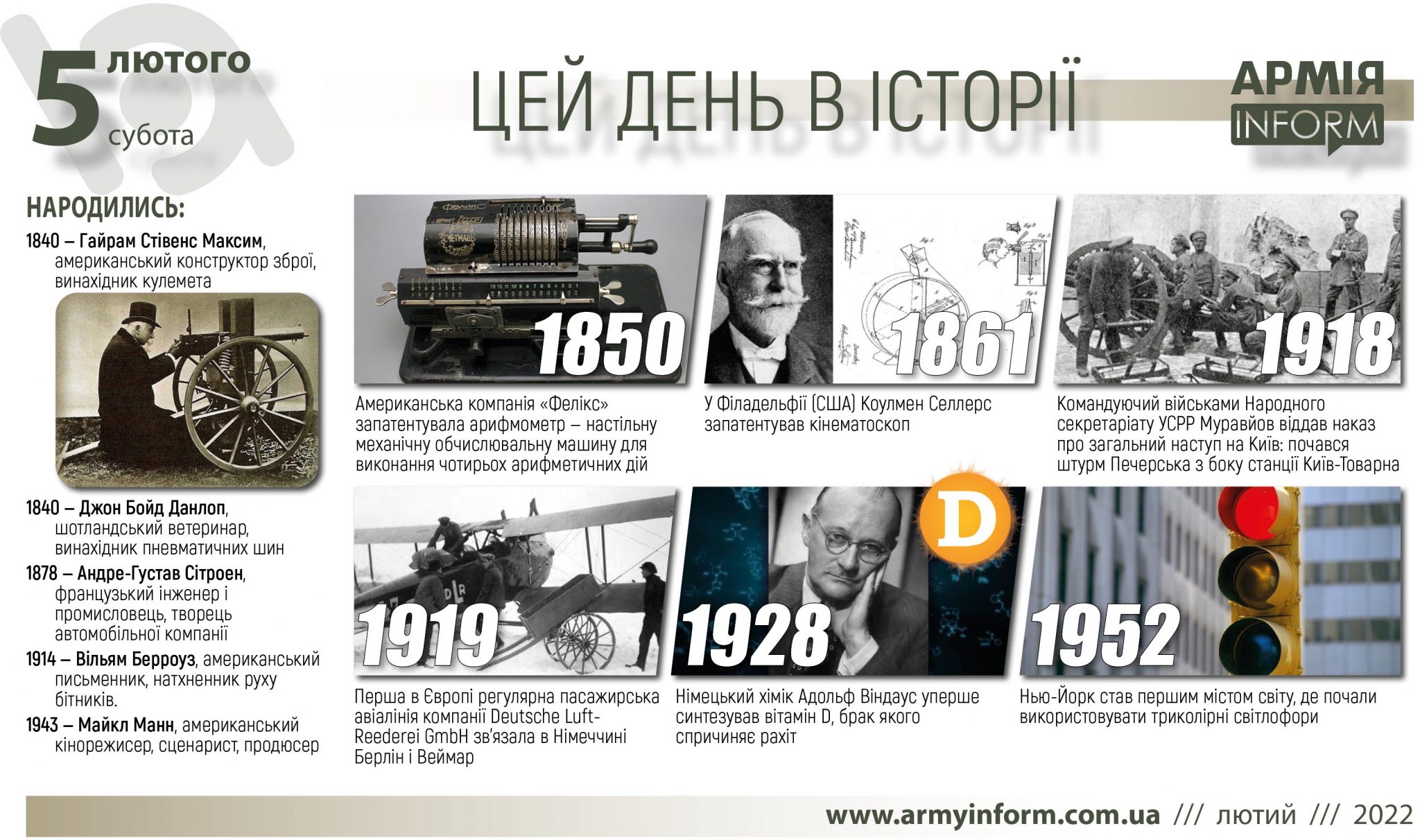 5 лютого. Цей день в історії