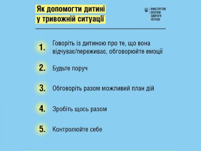 Як допомогти дитині у тривожній ситуації.
