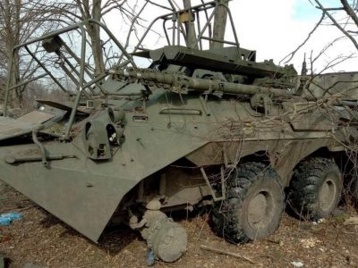 На Сумщині підрозділи ЗСУ захопили російську радіостанцію на базі БТР-80  