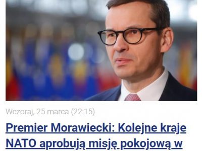 Все більше держав-членів НАТО схвалюють «точкову» миротворчу місію в Україні – прем’єр-міністр Польщі  