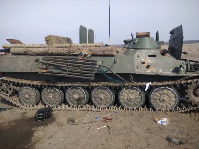 На Чернігівщині  знищено чергову колону бронетехніки рашистів  
