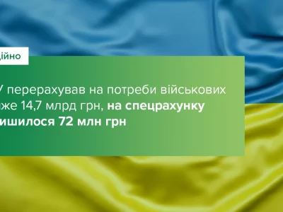НБУ перерахував на потреби військових майже 14,7 млрд грн  