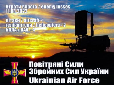 За добу 11 квітня знищено 7 повітряних цілей