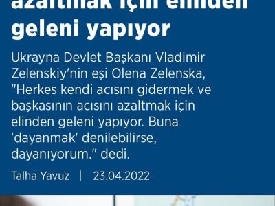 Олена Зеленська прокоментувала турецькій інформагенції факти масових зґвалтувань українок російськими солдатами