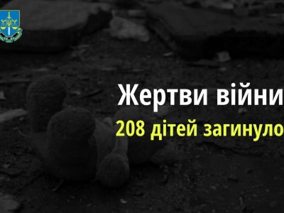 Через збройну агресію рф в Україні загинули 208 дітей – ювенальні прокурори  