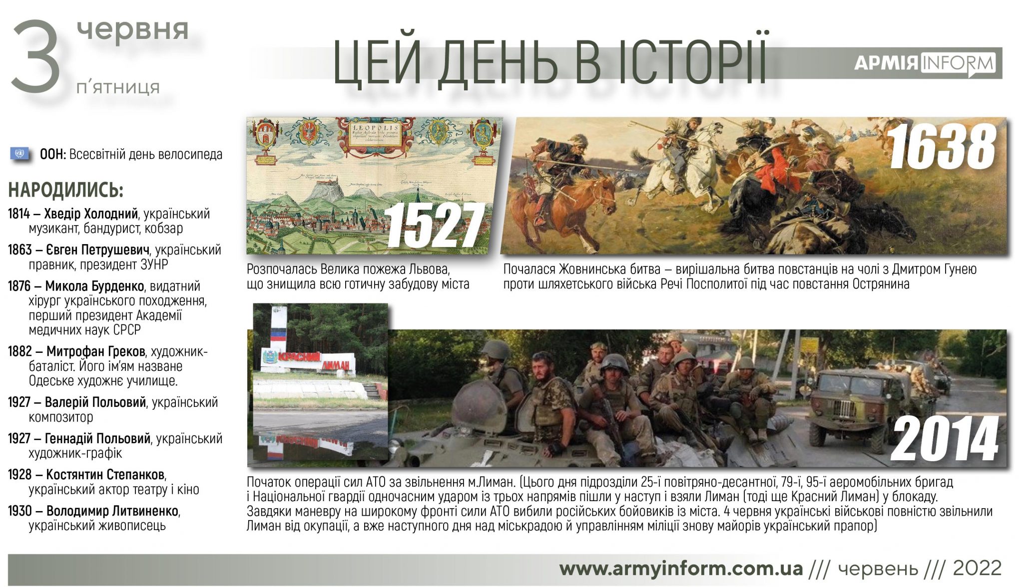 3 червня. Цей день в історії