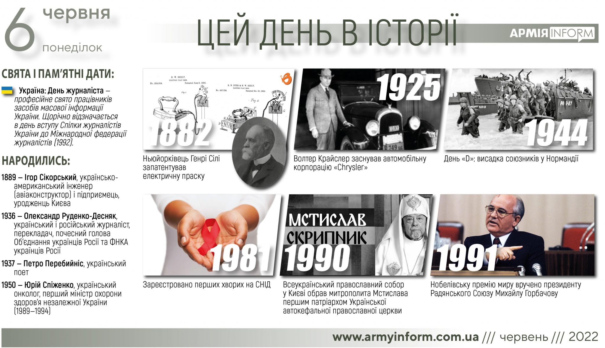 6 червня. Цей день в історії