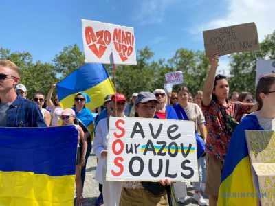 Українська громада Відня провела пікет під штаб-квартирою ООН із закликом врятувати українських захисників «Азовсталі»  
