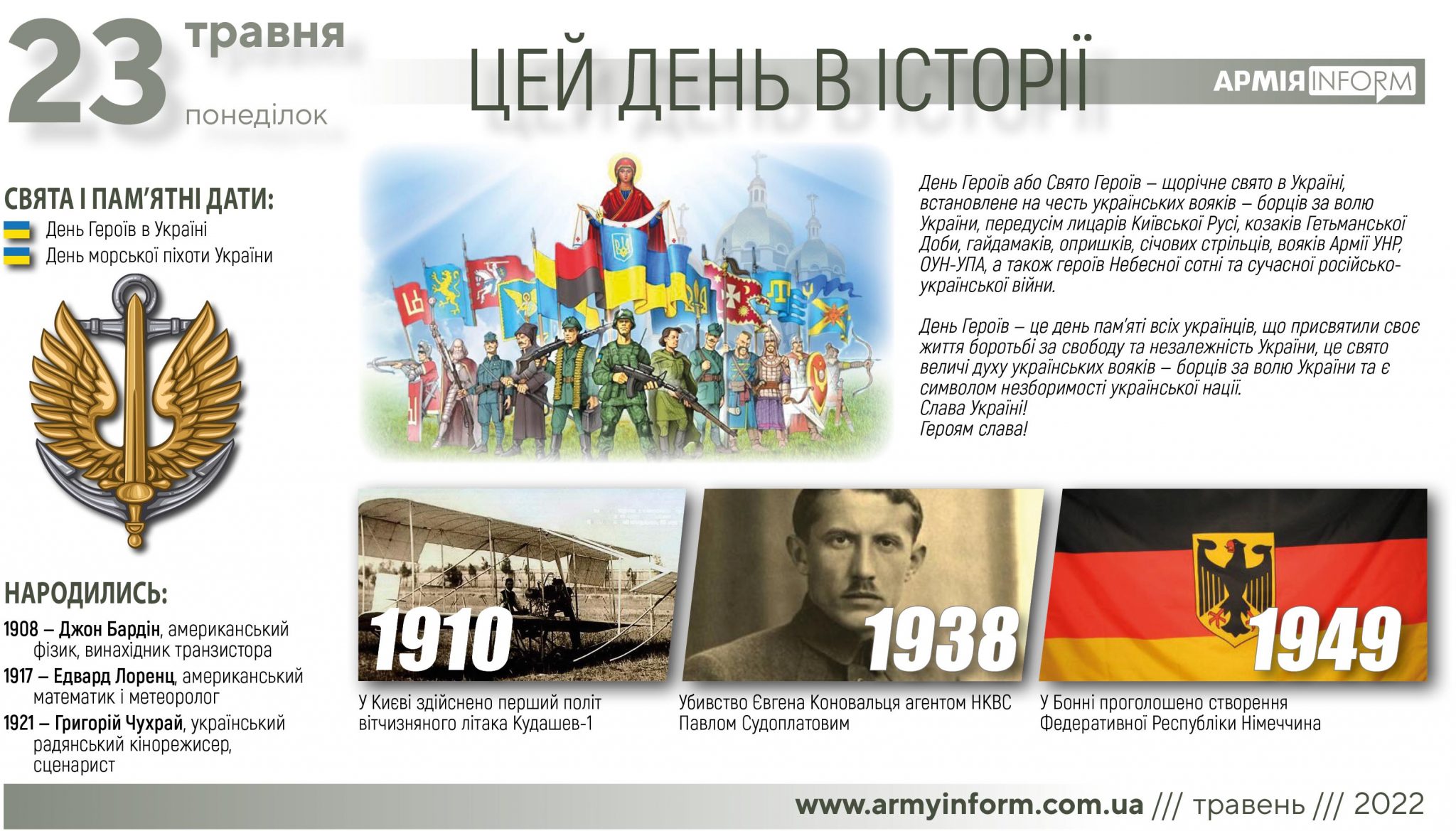23 травня. Цей день в історії