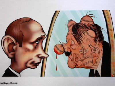 У Чернігові відбувається виставка карикатур про війну  