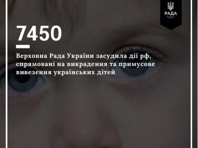 Рада засудила дії рф, спрямовані на викрадення та примусове вивезення українських дітей