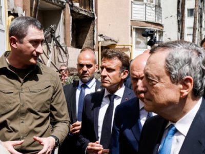 Лідери Франції, Німеччини, Італії та Румунії відвідали місця злочинів російських окупантів в Ірпені  
