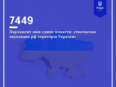 Парламент ввів єдине поняття: «тимчасово окупована рф територія України»