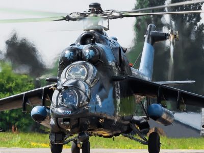 Чеські ударні гелікоптери Мі-24В вже завдають ударів по позиціях російських окупантів   