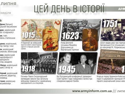 24 липня. Цей день в історії