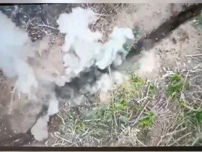 Гірські штурмовики з дрона знищили окупантів, які ховалися в окопі  