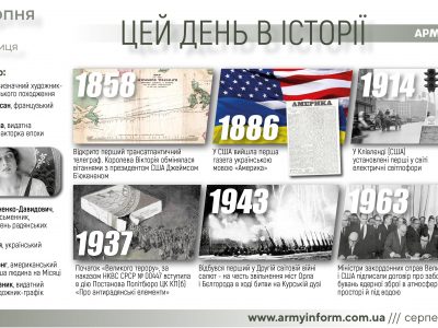 5 серпня. Цей день в історії