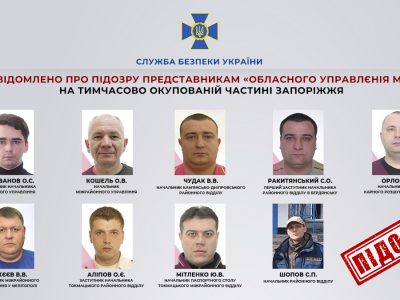 На Запоріжжі ідентифіковано 17 колаборантів, які вступили до лав окупаційного «мвс рф»   