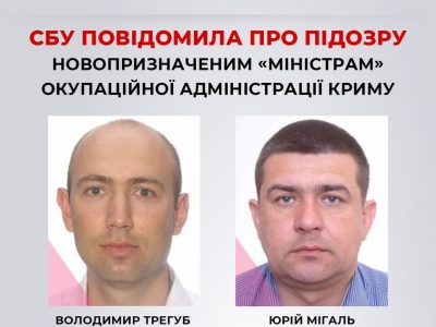 Повідомлено про підозру новопризначеним «міністрам» окупаційної адміністрації Криму  