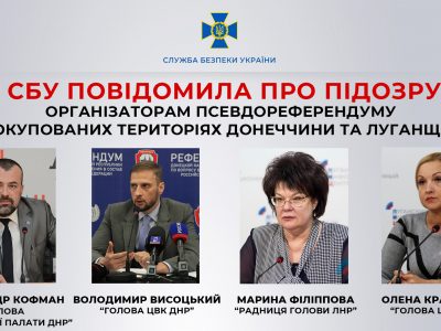 Псевдореферендуми на Донеччині та Луганщині: організаторам повідомлено про підозру  