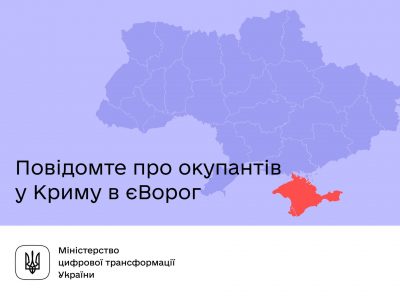 Повідомте про окупантів у Криму в єВорог  