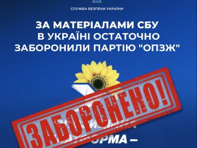 В Україні остаточно заборонили діяльність «ОПЗЖ»  
